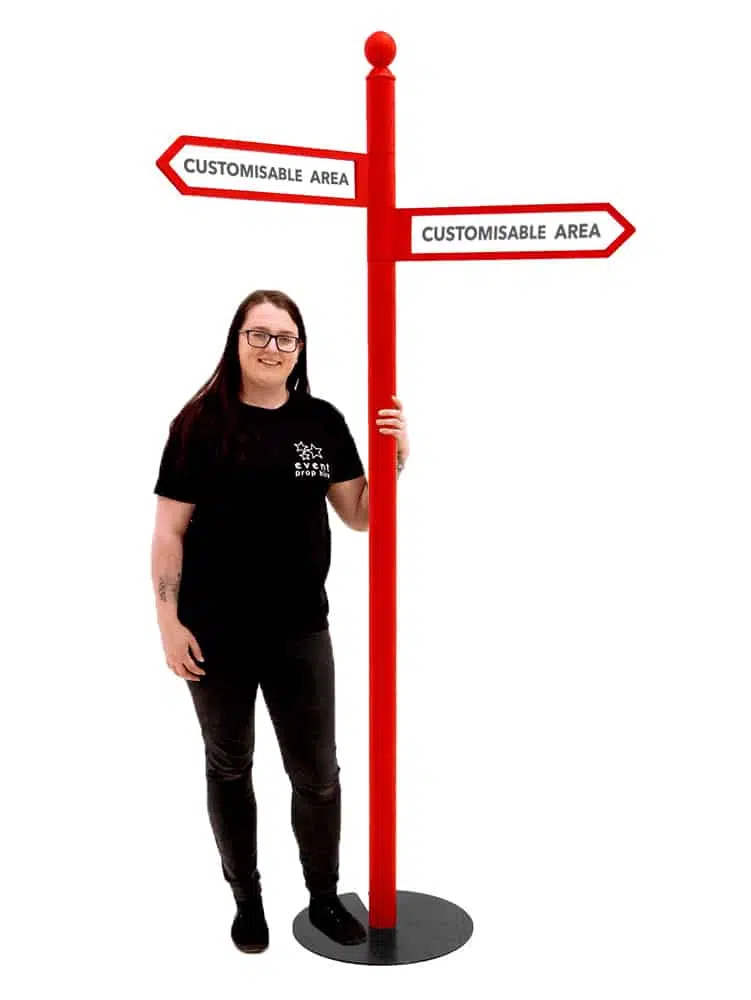 SN5886 - Red Multi Directional Sign Post x2