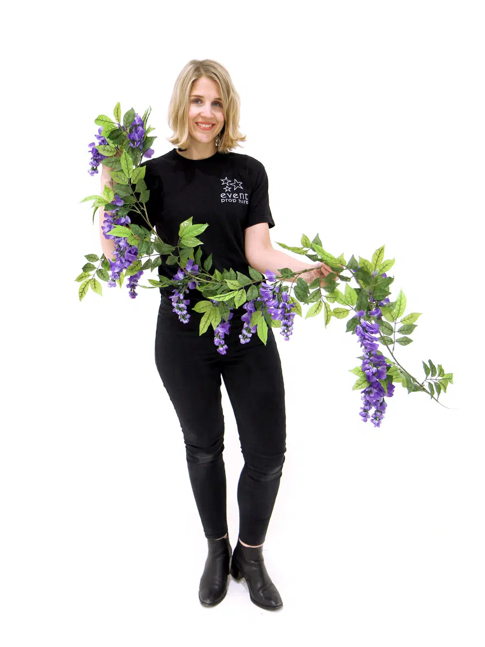 SN6002_Single Artifical Wisteria Garland - Purple_008