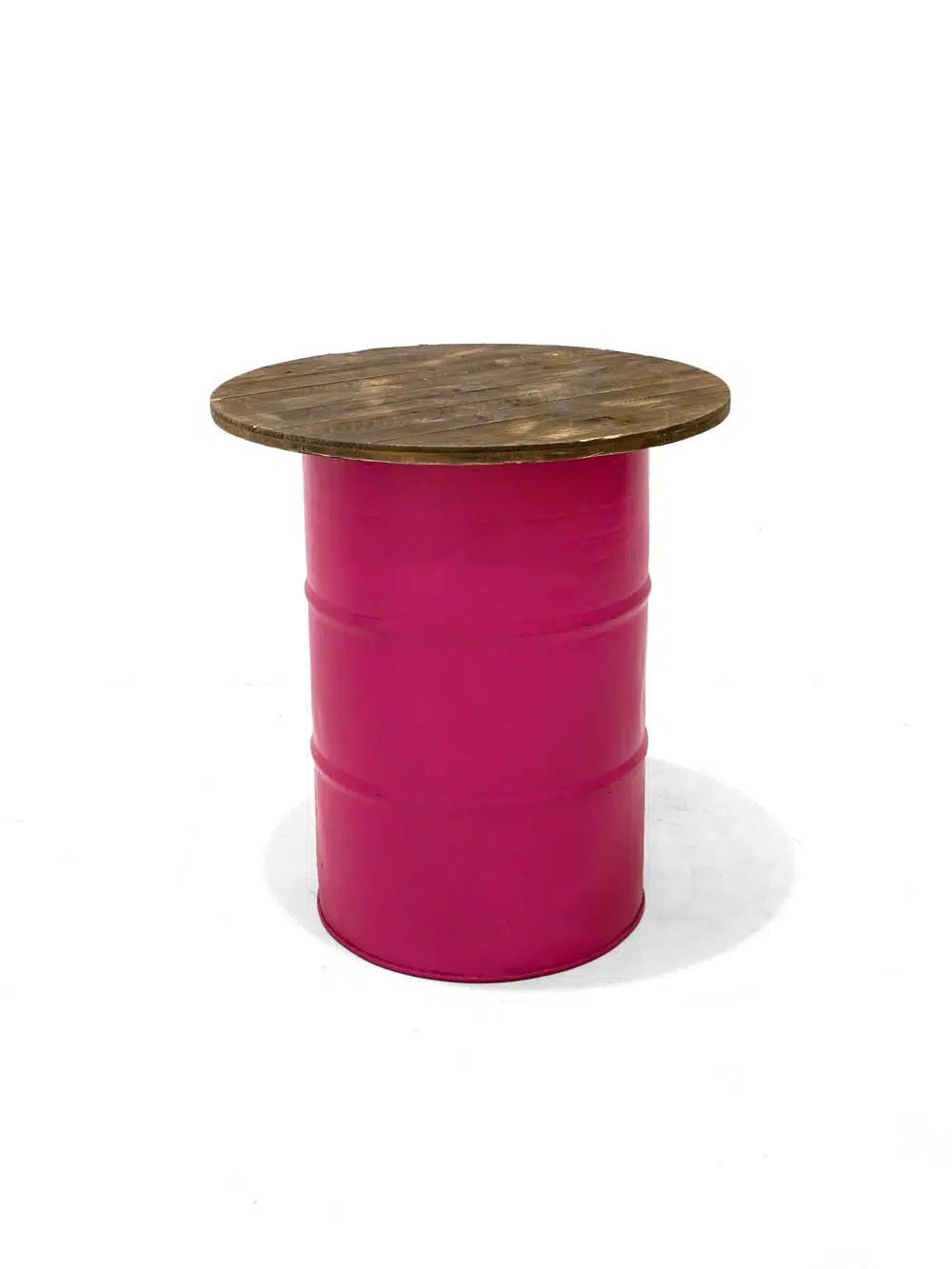 SN5814 _Steel Drum Poseur Table - Wooden Top - Pink_event_prop_hire_EPH_Creative_600 _optimised