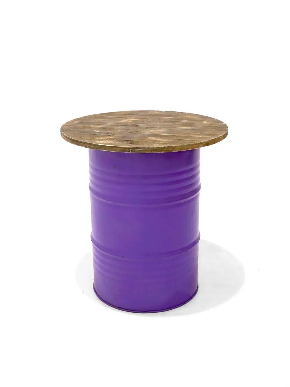 SN5815 _Steel Drum Poseur Table - Wooden Top - Purple_event_prop_hire_EPH_Creative_582 _optimised