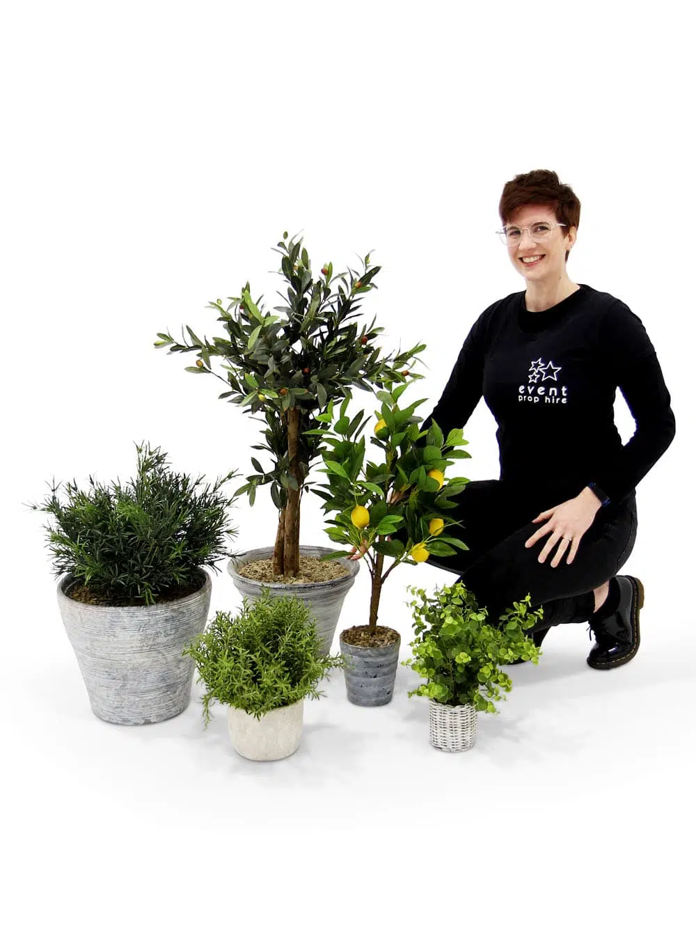 SN6039_Set of 5 Pots with Mediterranean Style Plant (Style may Vary)_event_prop_hire1211_optimised