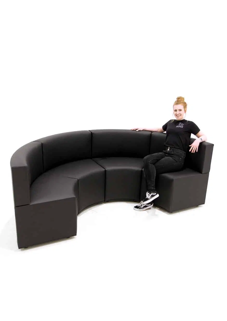 SN5962_Modular Curved Seating Unit - Low Back - Black_130