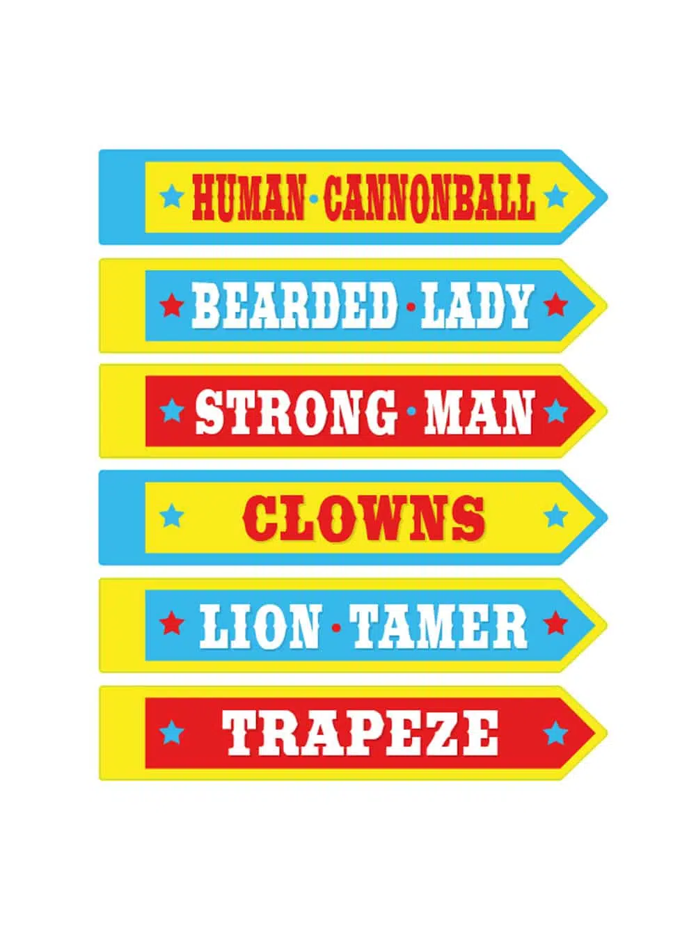 SN6624_Circus Themed Multi Directional Sign Post_261