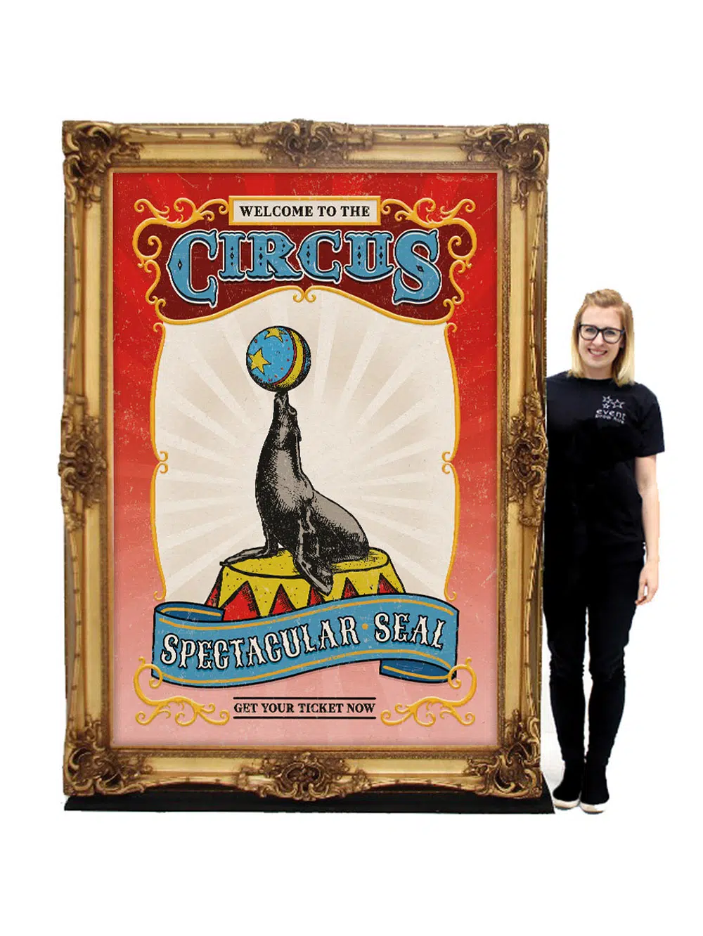 SN6637_Giant Framed Sign with Seal Circus Print_186