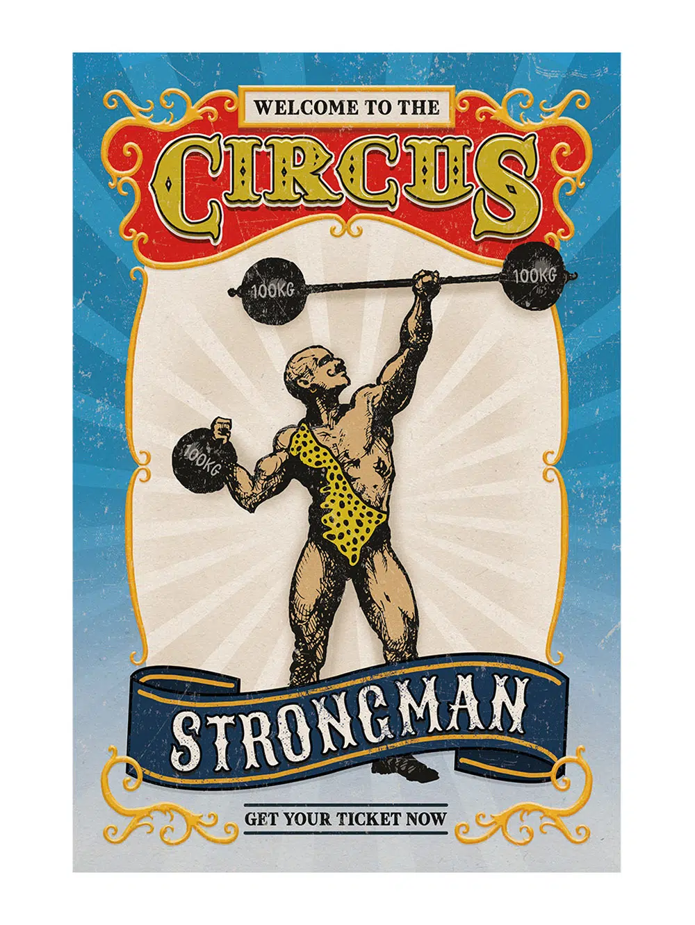 SN6639_Insert for Giant Framed Sign with Strongman Circus Print_185