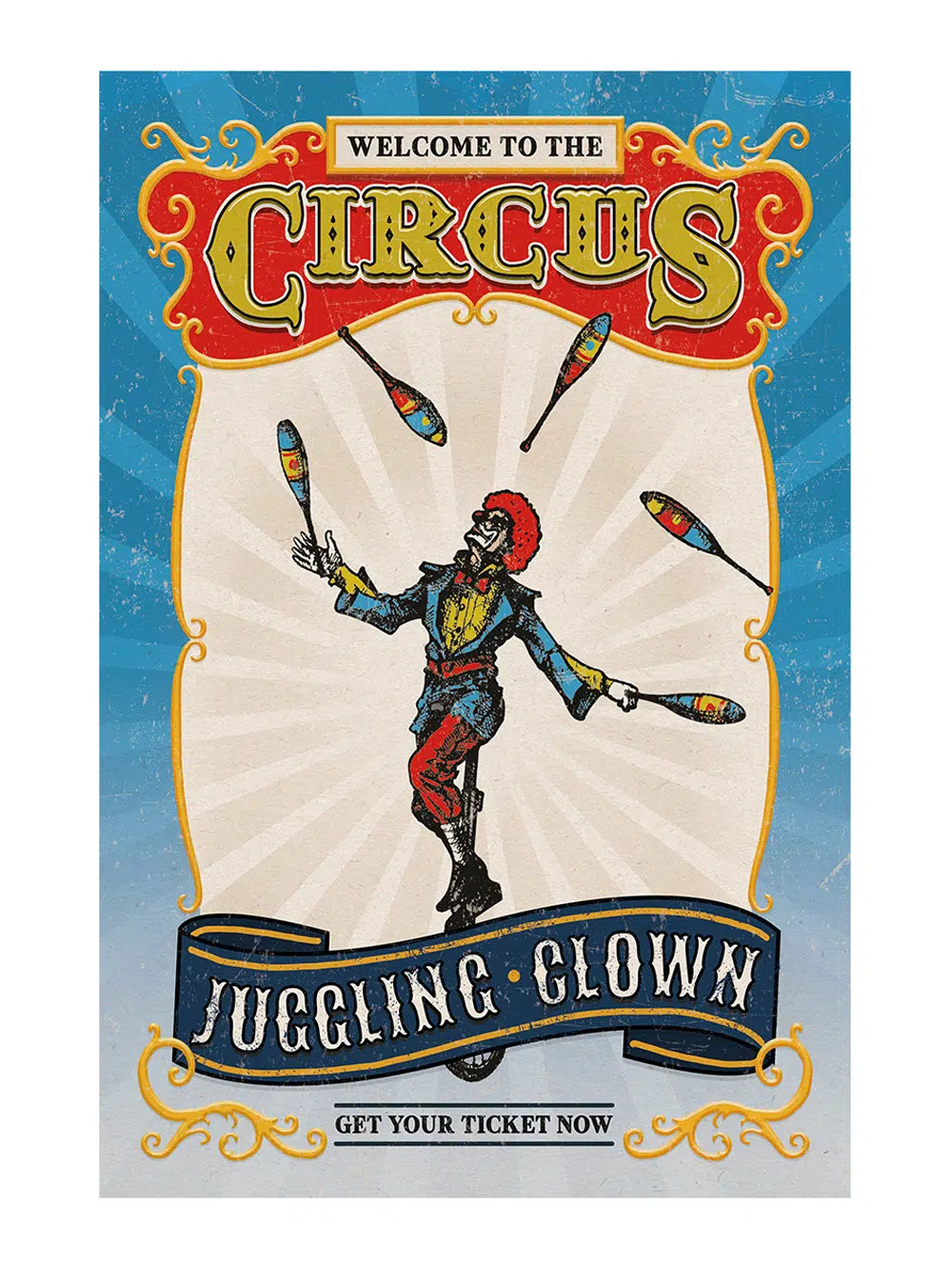 SN6651_Insert for Giant Framed Sign with Juggler Circus Print_184