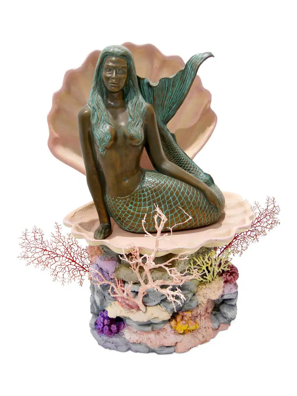 SN7831_ Large Clam Shell Coral Plinth with Mermaid_event_prop_hire1005_optimised