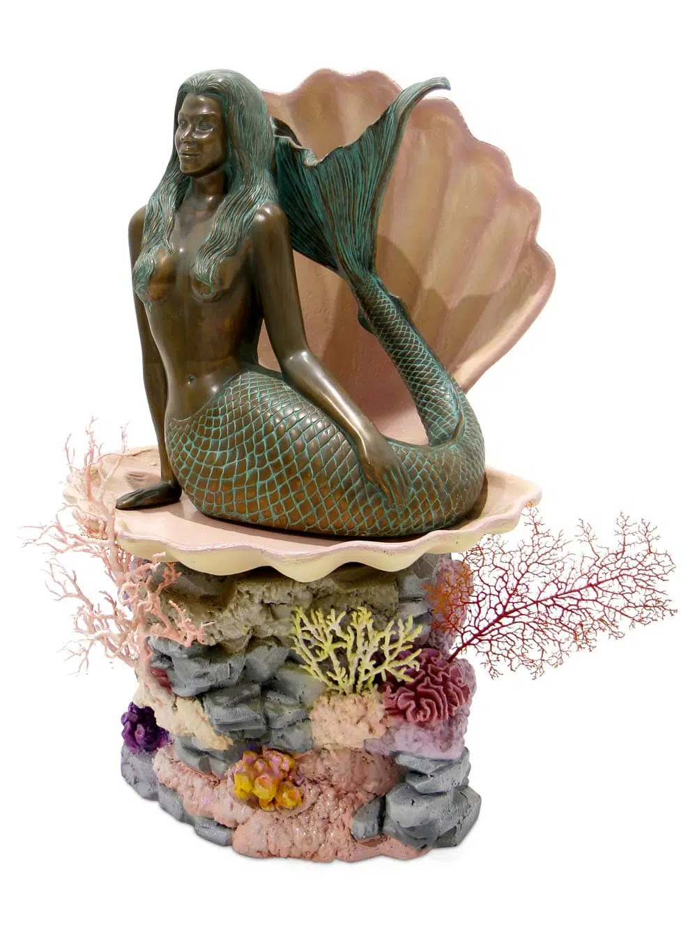 SN7831_ Large Clam Shell Coral Plinth with Mermaid_event_prop_hire1006_optimised