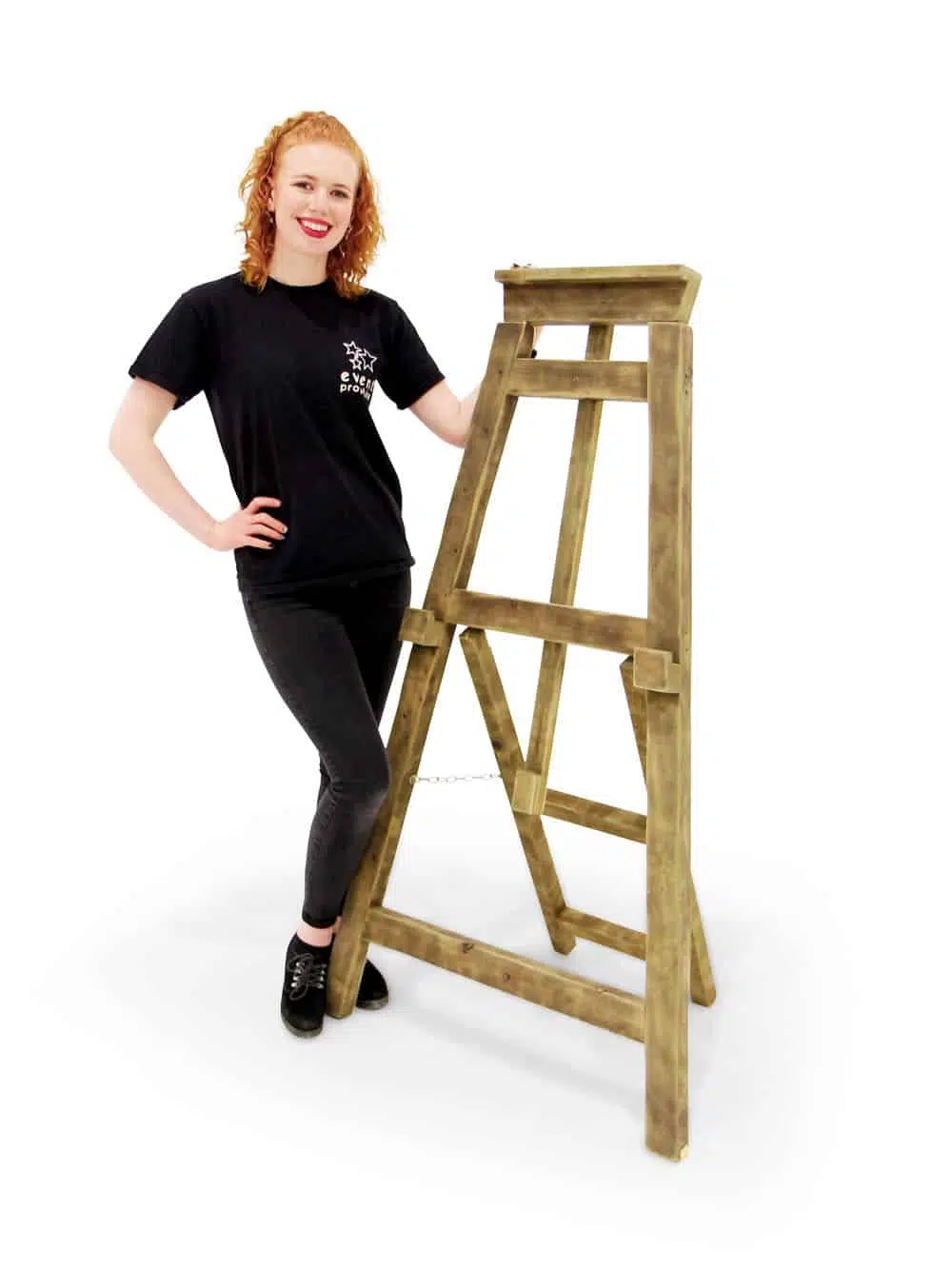 SN7988 _Rustic Wooden Easel_event_prop_hire1136