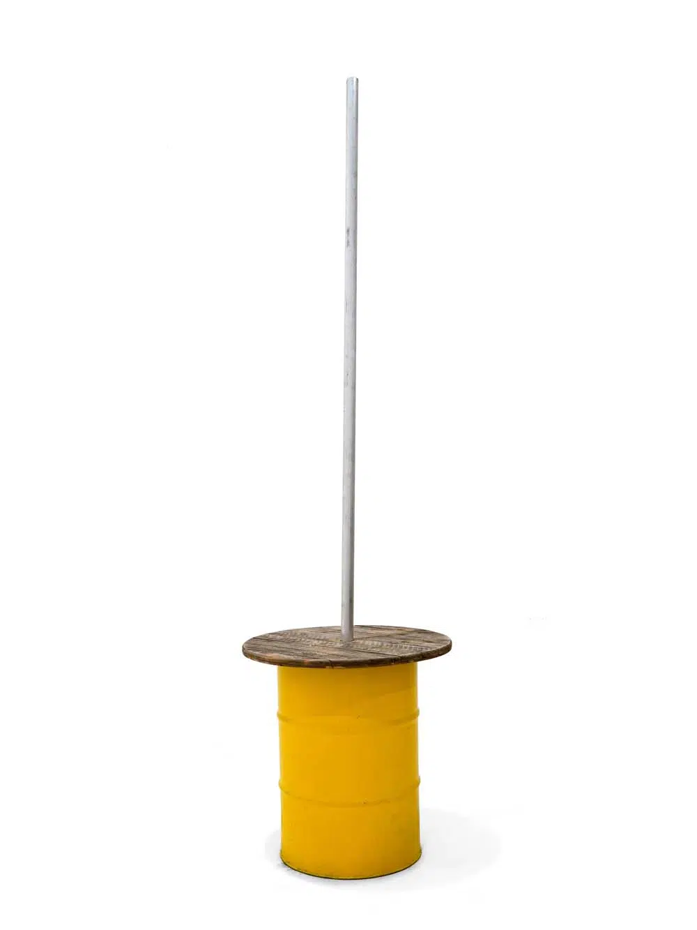SN5957 _Steel Drum Poseur Table Bunting Unit - Yellow - 3m Pole_event_prop_hire_EPH_Creative_671 _optimised