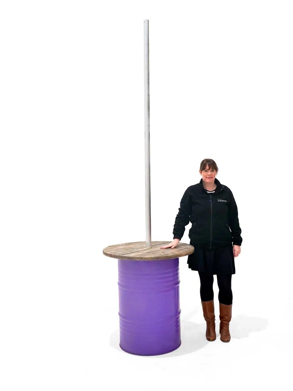 SN5959_Steel Drum Poseur Table Bunting Unit - Purple - 3m Pole_event_prop_hire_EPH_Creative_690 _optimised