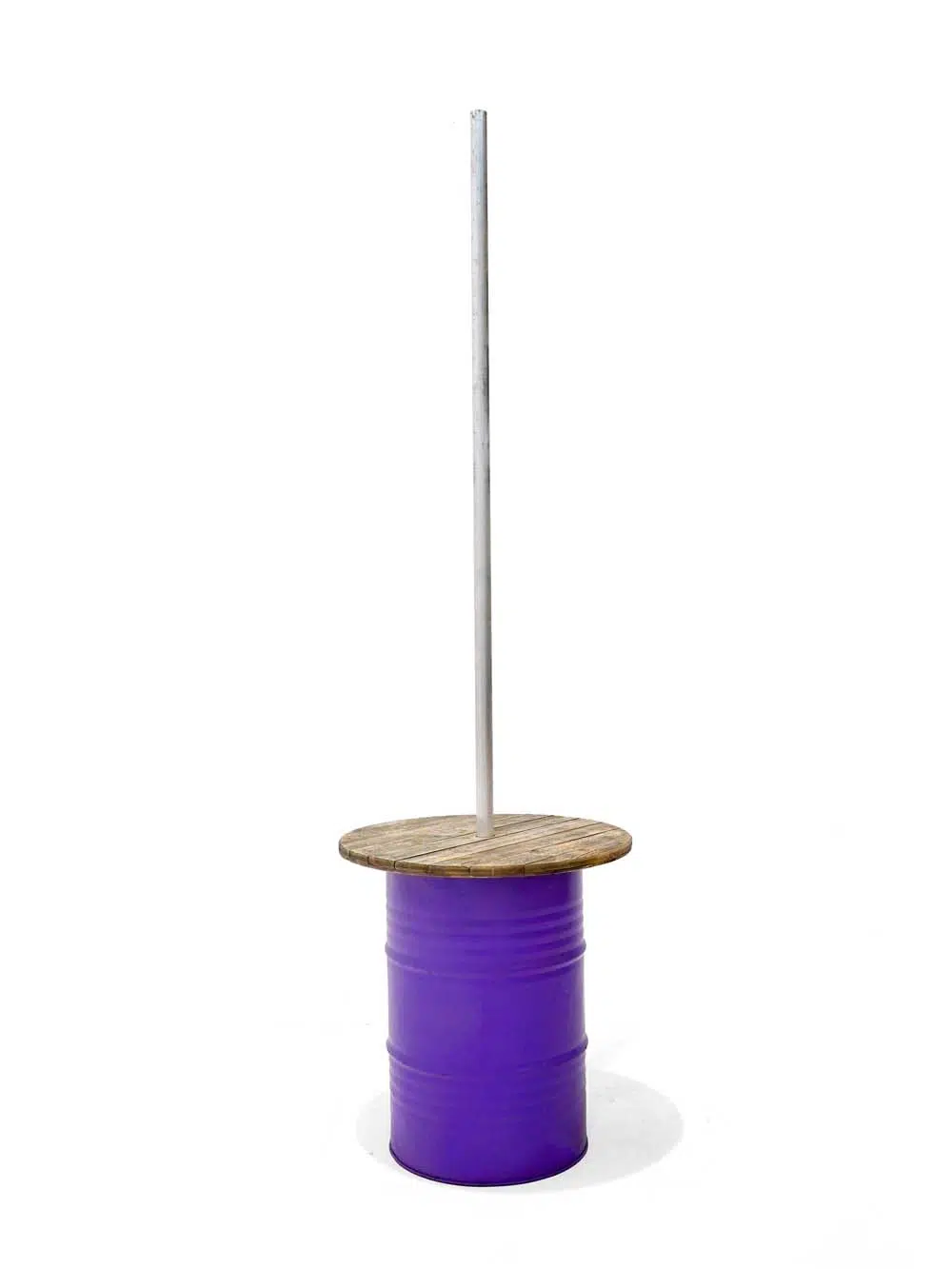 SN5959_Steel Drum Poseur Table Bunting Unit - Purple - 3m Pole_event_prop_hire_EPH_Creative_691 _optimised