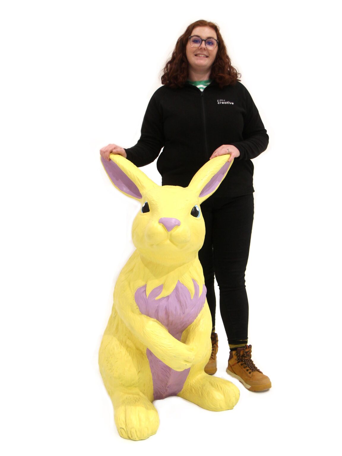 SN8929_Giant Pastel Yellow _ Violet Rabbit_event_prop_hire_EPH_Creative_3