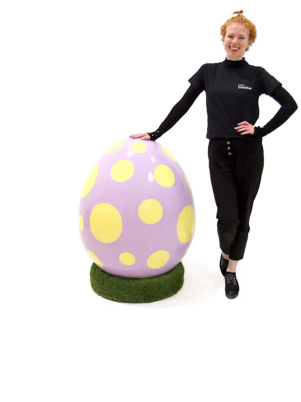 SN9388 SN9386_Giant Egg - Purple with Yellow Spots and Grass Circular Base for Giant Egg_event_prop_hire_EPH_Creative_032_optimised