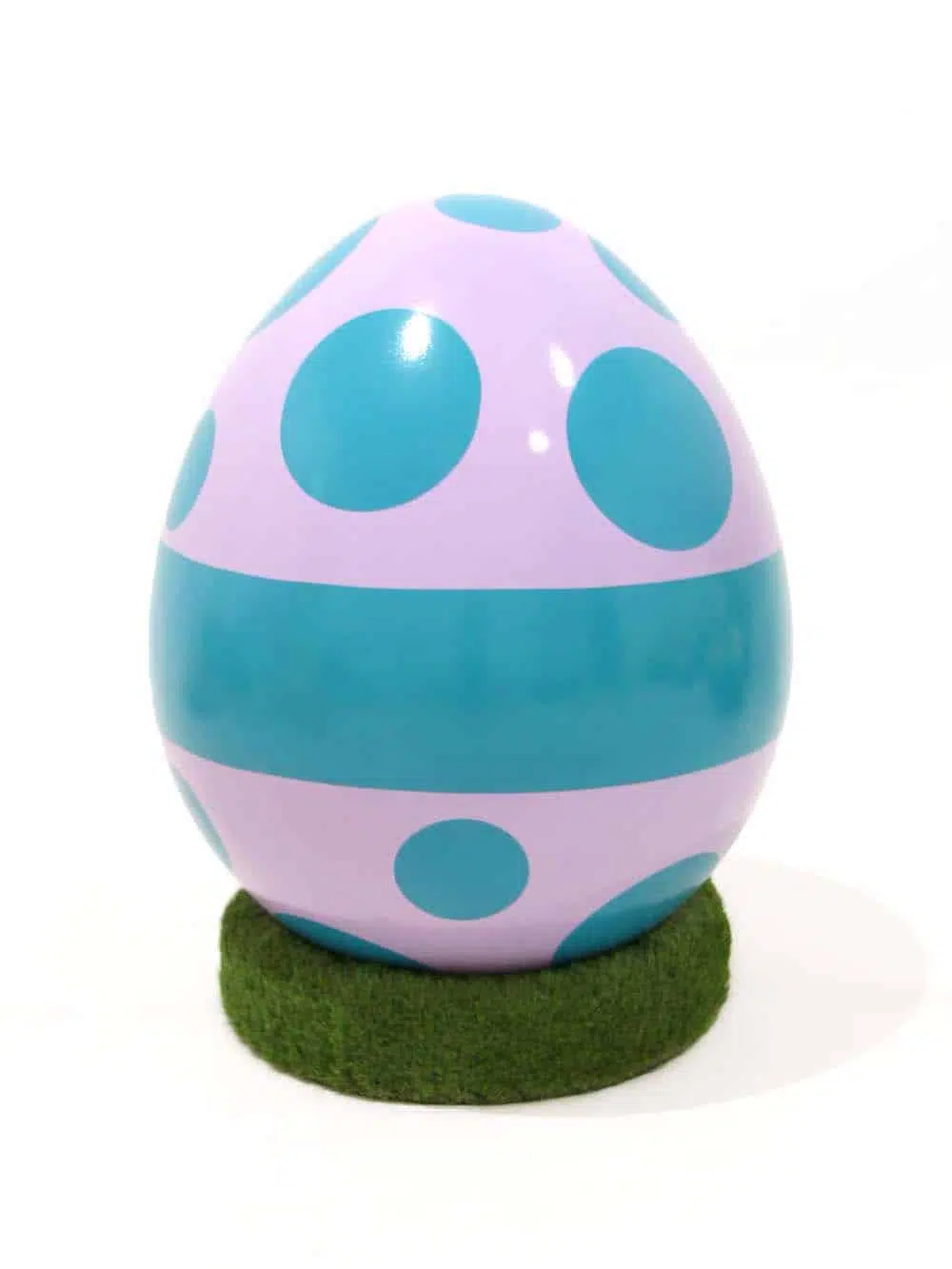 SN9390 SN9386_Giant Egg - Pink with Green Spots and Stripe and Grass Circular Base for Giant Egg_event_prop_hire_EPH_Creative_050_optimised