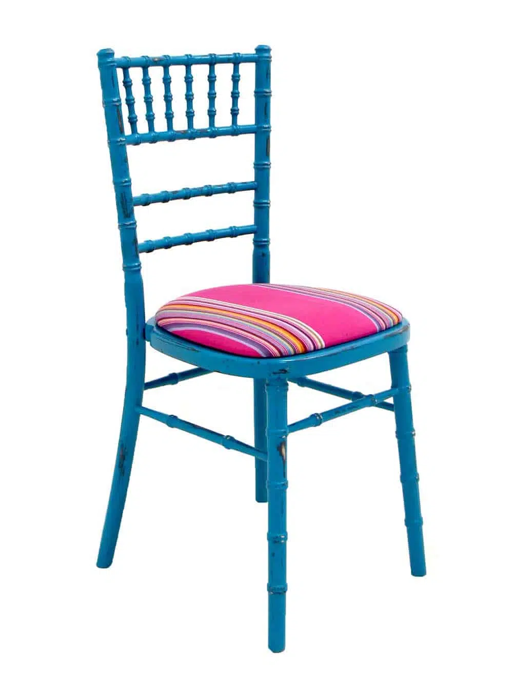 SN9774 _Chiavari Chair - Distressed Bright Turquoise + Pink Striped Seat Pad_event_prop_hire_EPH_Creative_6_optimised