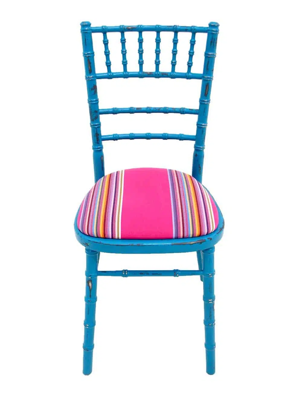 SN9774 _Chiavari Chair - Distressed Bright Turquoise + Pink Striped Seat Pad_event_prop_hire_EPH_Creative_7_optimised