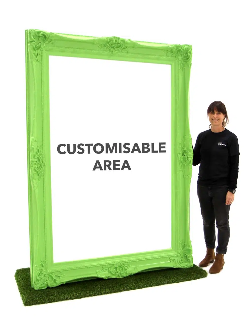 SN10416_Customised Giant Green Frame_event_prop_hire_EPH_Creative_3_optimised