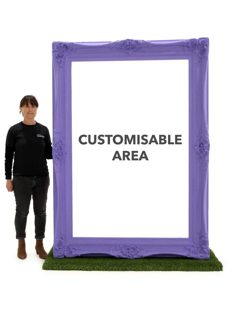 SN10418 _Customised Giant Purple Frame_event_prop_hire_EPH_Creative_1_optimised