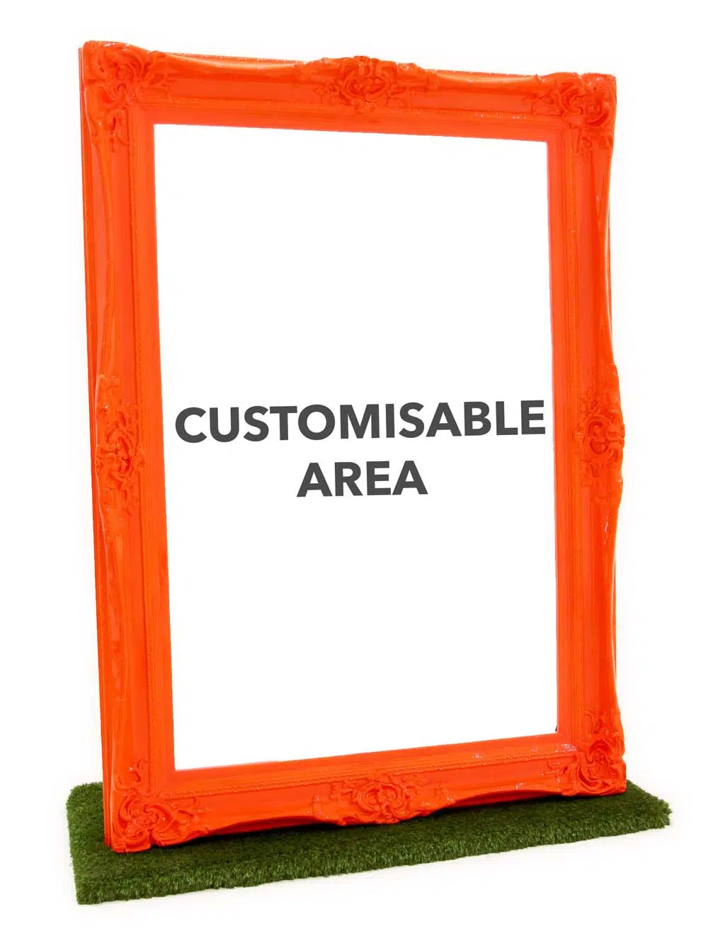 SN10420_Customised Giant Neon Orange Frame_event_prop_hire_EPH_Creative_6_optimised