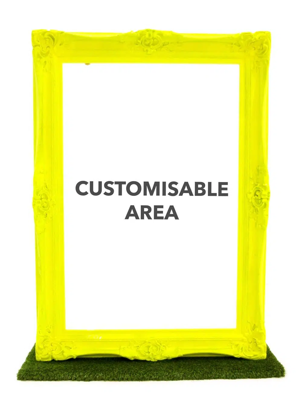 SN10421_Customised Giant Neon Yellow Frame_event_prop_hire_EPH_Creative_1_optimised