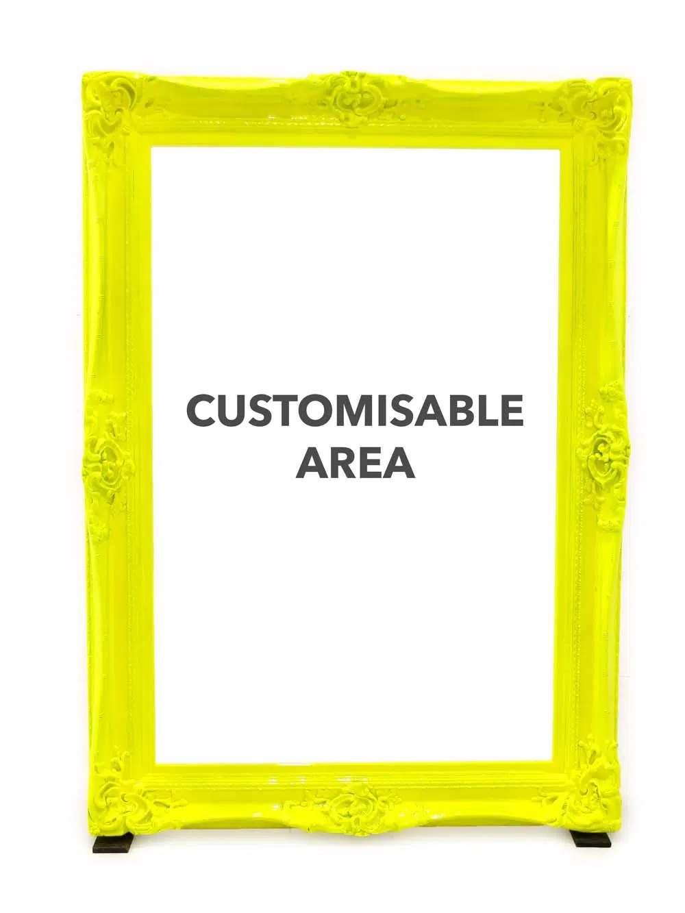 SN10421_Customised Giant Neon Yellow Frame_event_prop_hire_EPH_Creative_8_optimised