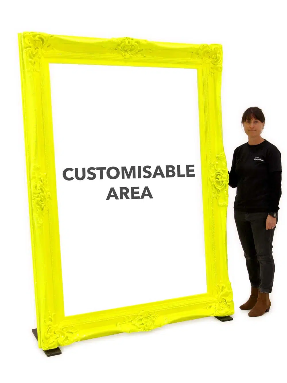 SN10421_Customised Giant Neon Yellow Frame_event_prop_hire_EPH_Creative_9_optimised