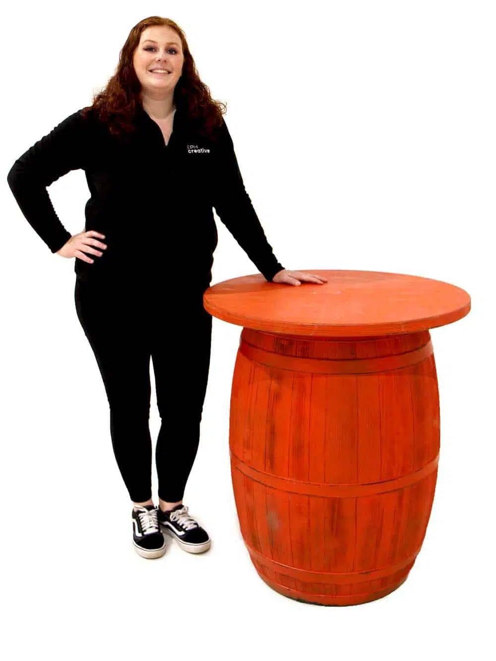 SN9689_Coloured Rustic Barrel Poseur Table (Red)_event_prop_hire_EPH_Creative_8_optimised