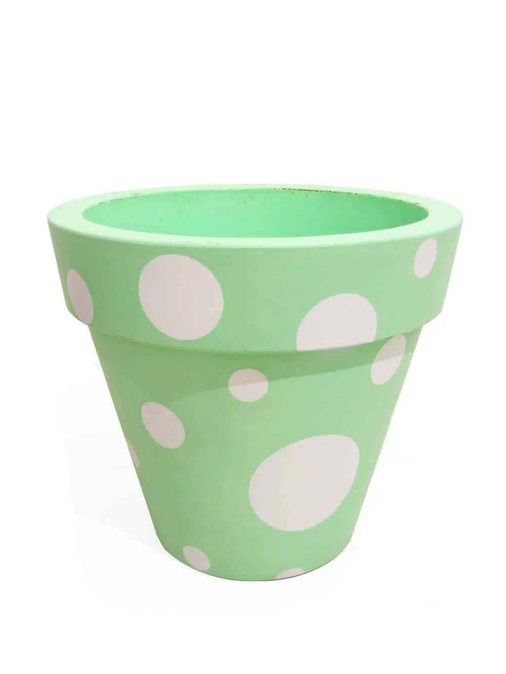 SN10774 _Giant Flower Pot - Green and White Spots (With Internal Plinth)_event_prop_hire_EPH_Creative_3_optimised