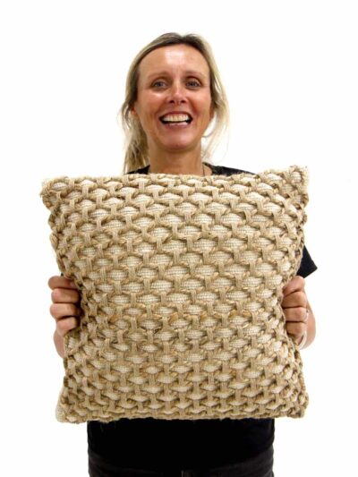 Jute Cushion - Woven