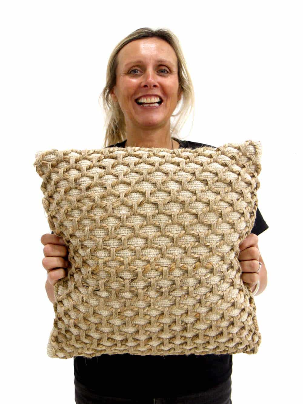 Jute Cushion - Woven