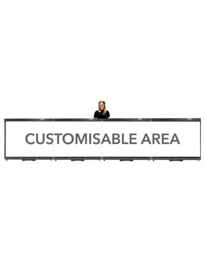 Customised Black Drinks Bar - 6m (Front Customisation Only)