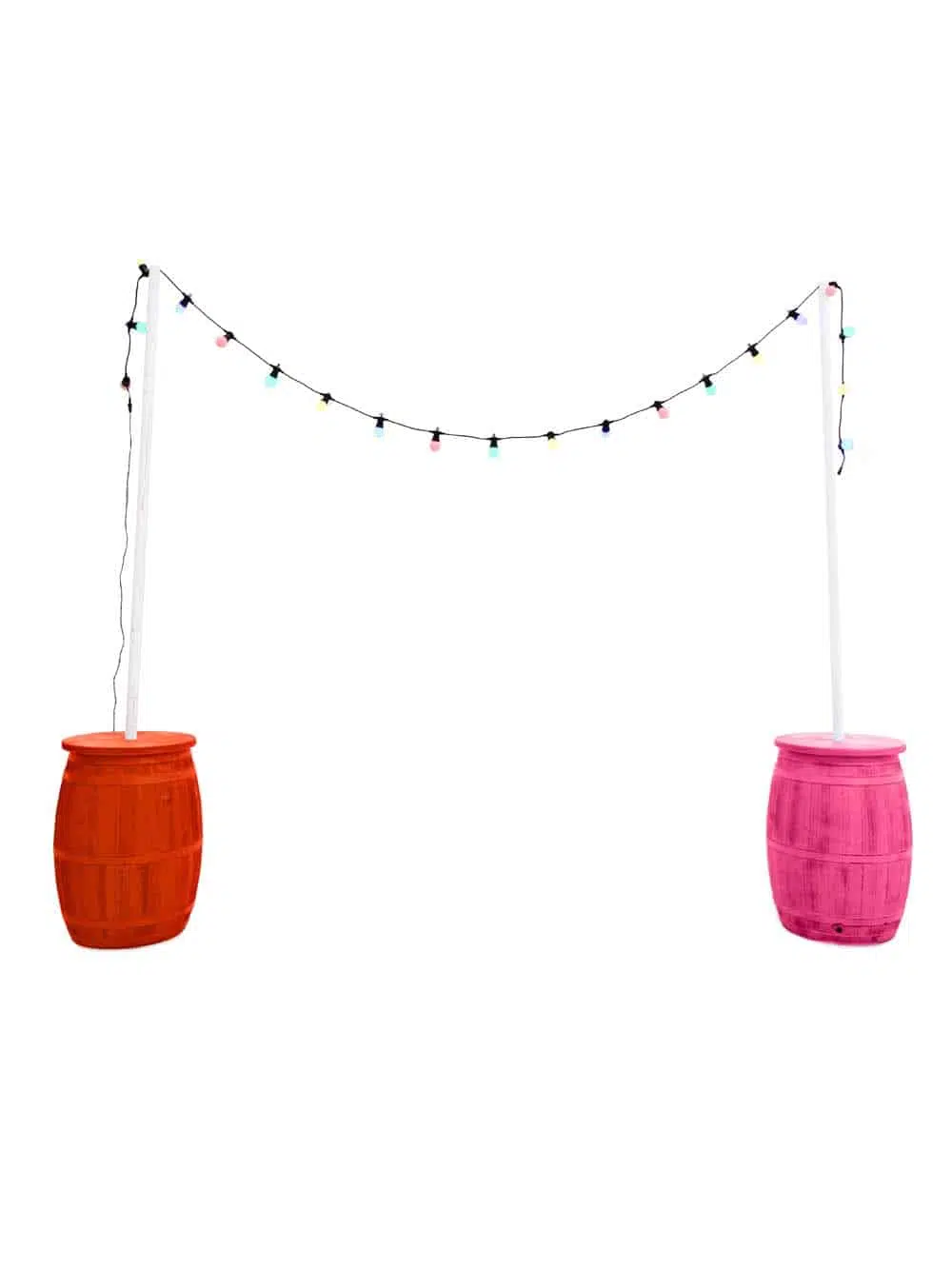 Coloured Rustic Barrel Bunting/Festoon Unit 3m (Red)