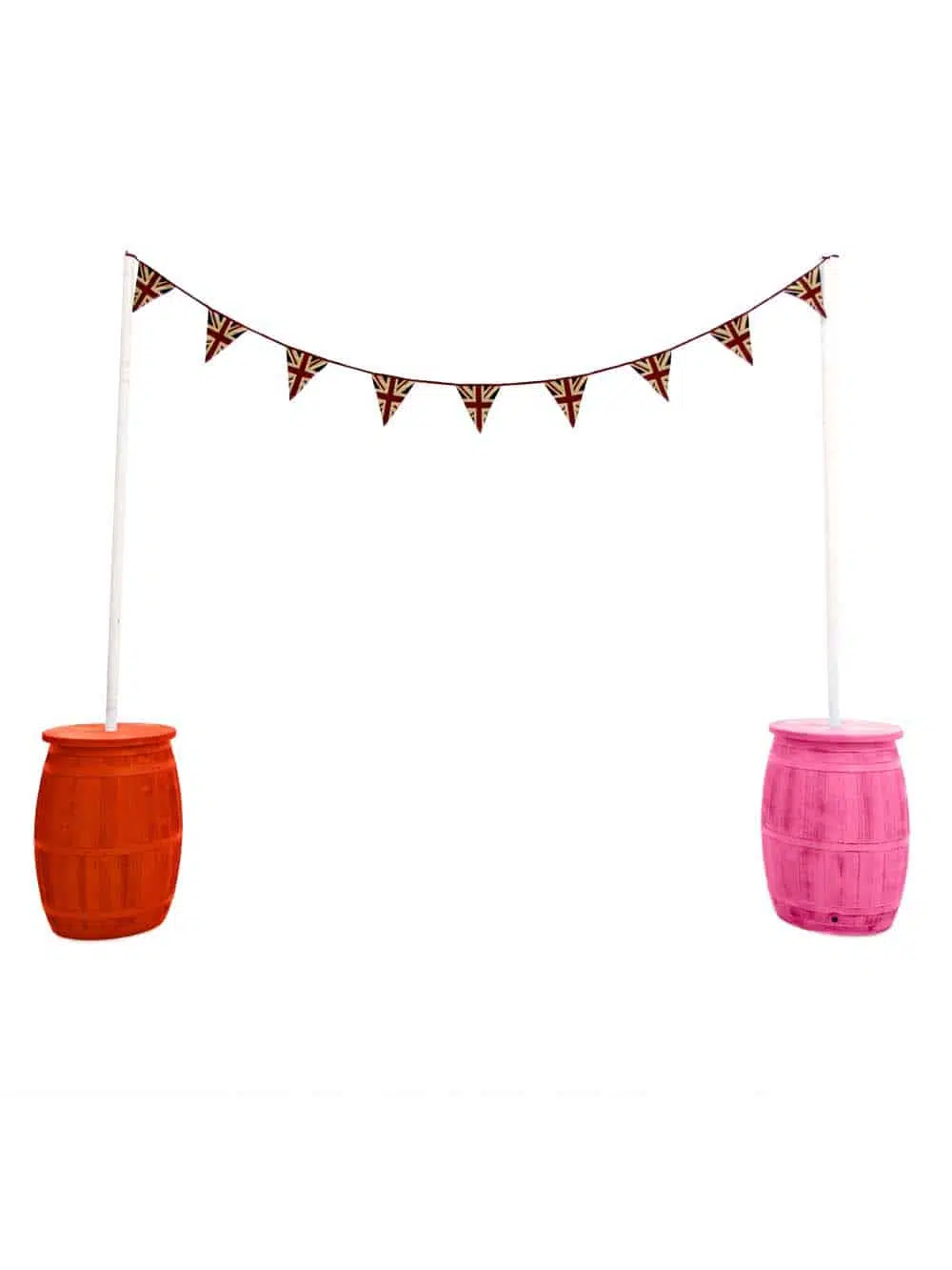 Coloured Rustic Barrel Bunting/Festoon Unit 3m (Red)