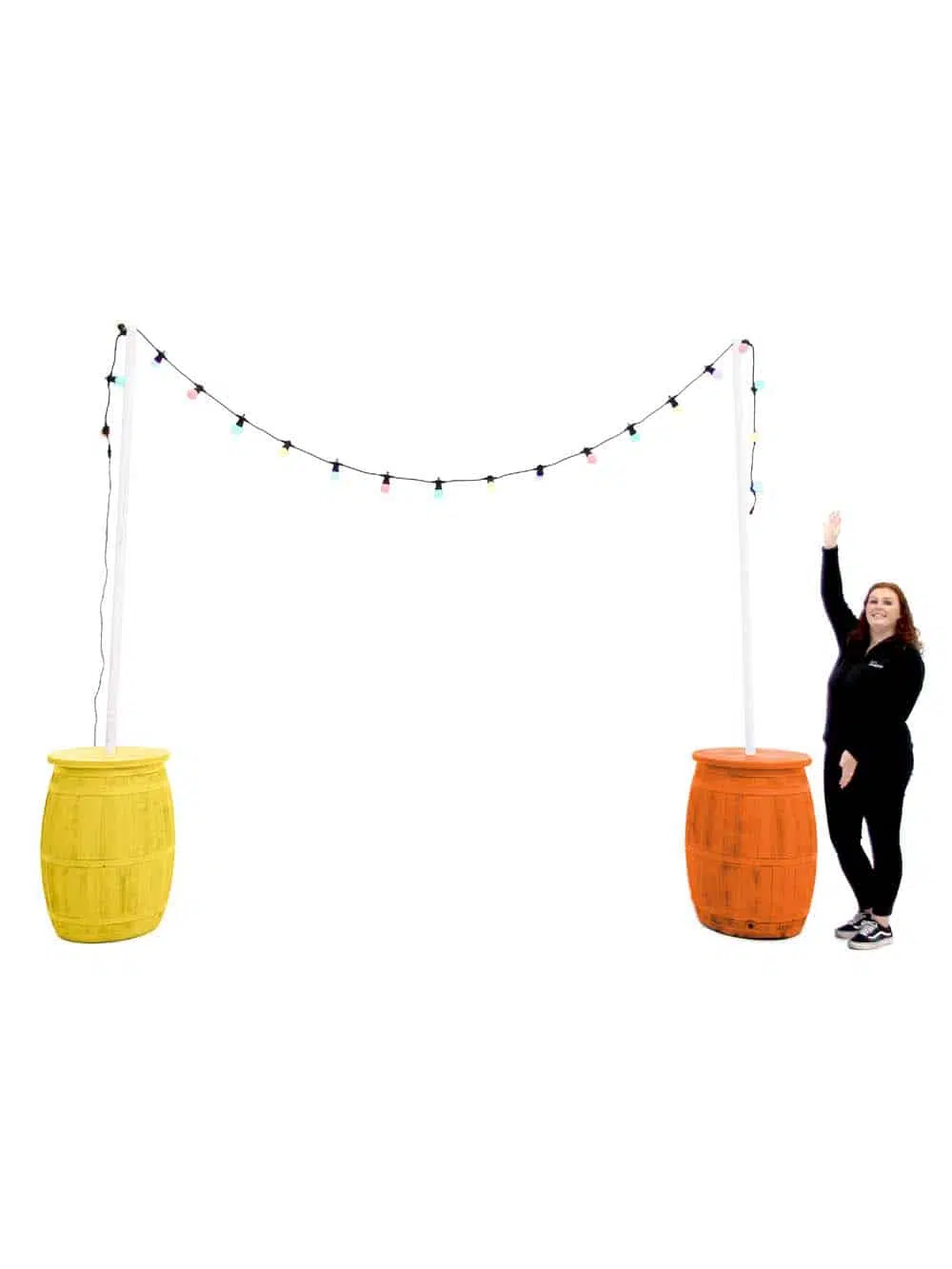 Coloured Rustic Barrel Bunting Festoon Unit 3m (Orange)