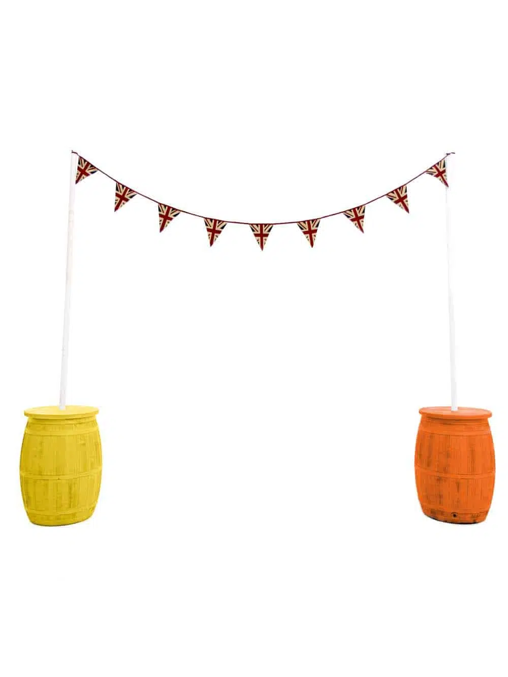 Coloured Rustic Barrel Bunting Festoon Unit 3m (Orange)