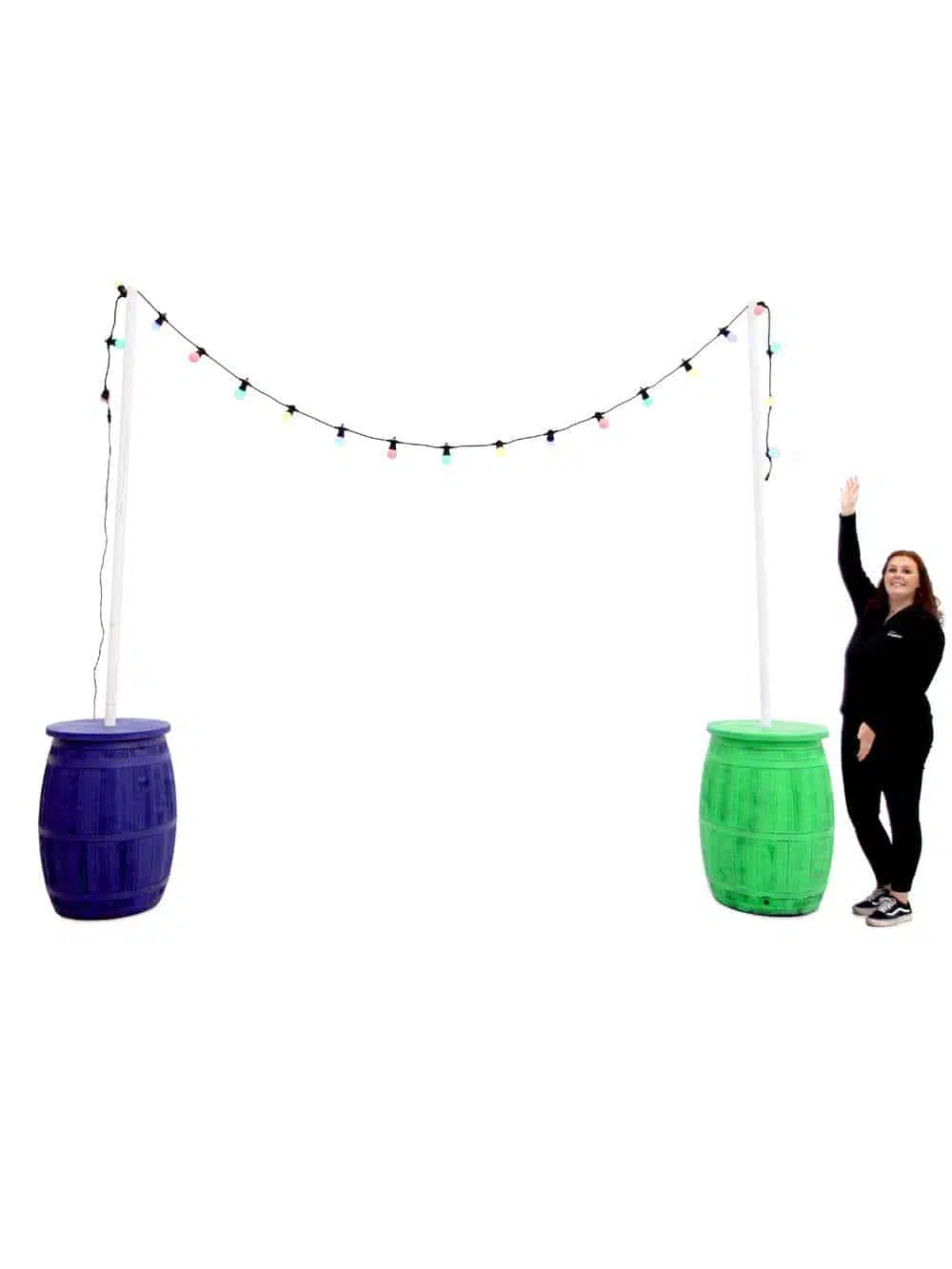 Coloured Rustic Barrel Bunting Festoon Unit 3m (Lime Green)