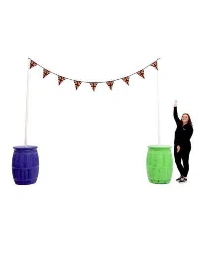 Coloured Rustic Barrel Bunting Festoon Unit 3m (Lime Green)