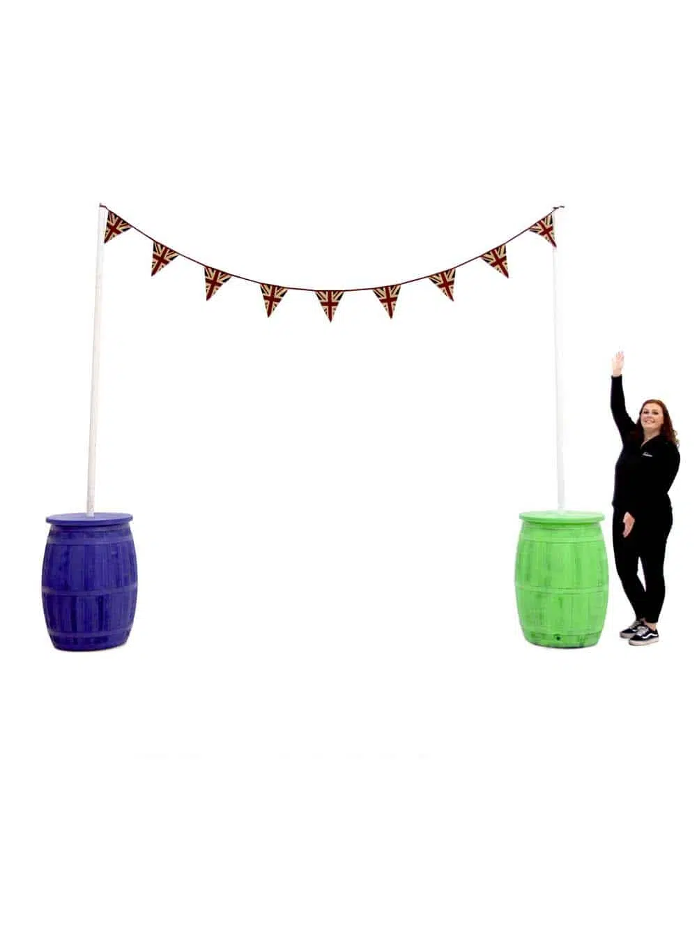 Coloured Rustic Barrel Bunting Festoon Unit 3m (Lime Green)