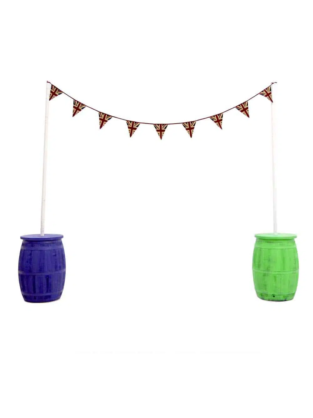 Coloured Rustic Barrel Bunting Festoon Unit 3m (Lime Green)
