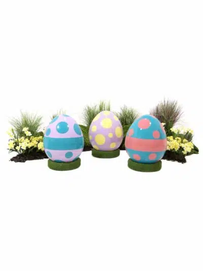 Giant Egg - Green with Pink Spots and Stripe