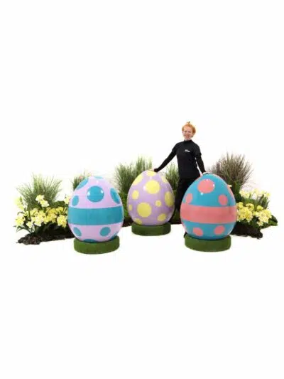 Giant Egg - Pink with Green Spots and Stripe