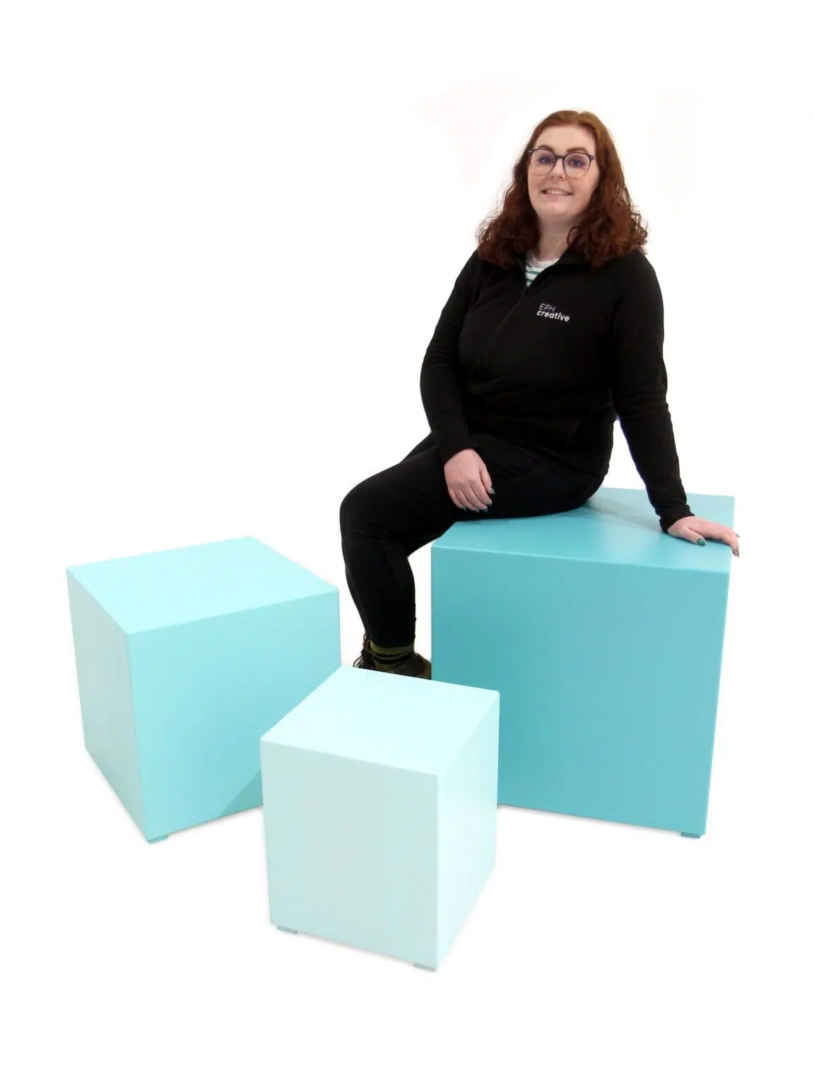 SN11177 _Display Plinths - Green Gradient - Set of 3__06838_optimised