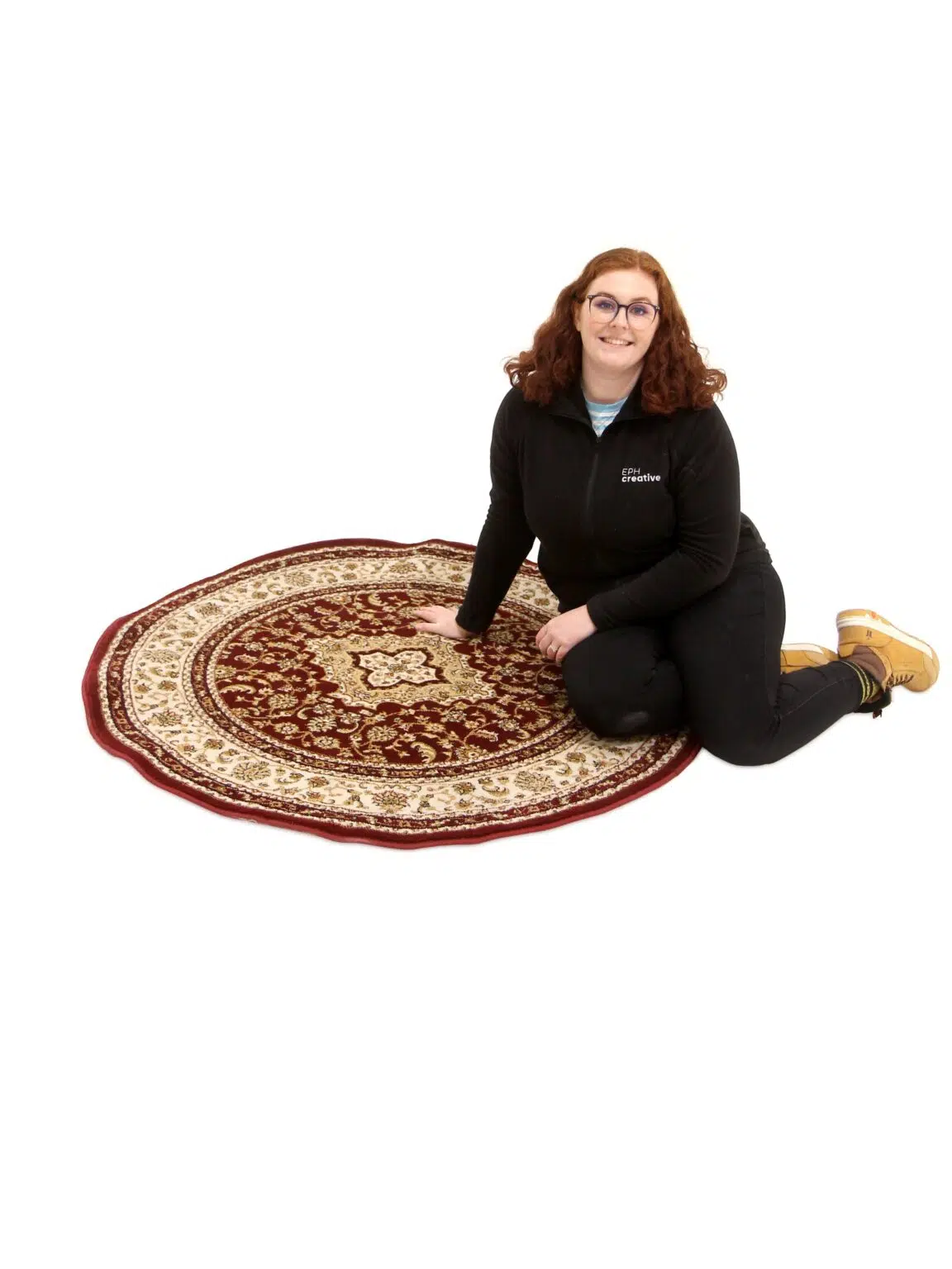 SN8691_Red Rug - Circular 133cm_event_prop_hire_EPH_Creative_3