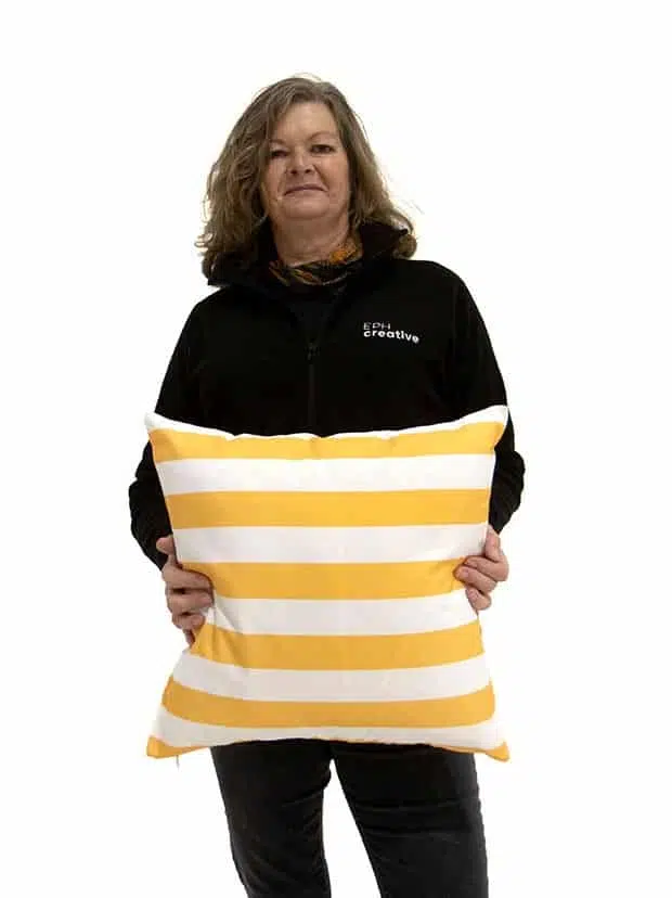 SN11914_Outdoor Cushion (45x45cm) - Yellow_White Striped__07893