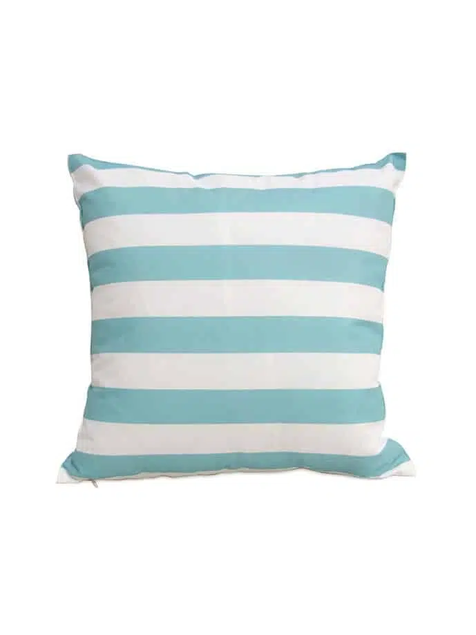 SN11915_Outdoor Cushion (45x45cm) - Turquoise_White Striped__07891