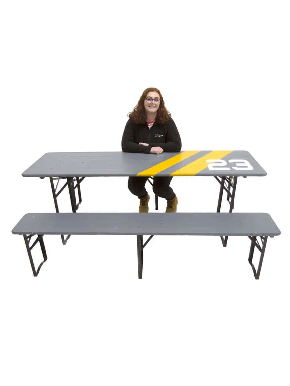 SN11506_Space Theme Folding Table & Bench Set - Grey_Orange__07426