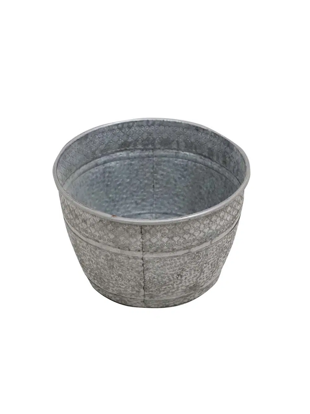 SN11549 _Round Ornamental Galvanised Planters - Set of 3_event_prop_hire_EPH_Creative_337