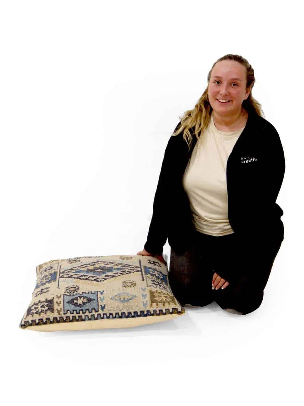 SN12228 _Floor Cushion - Boho Aztec - Blue_Grey_event_prop_hire_EPH_Creative_706