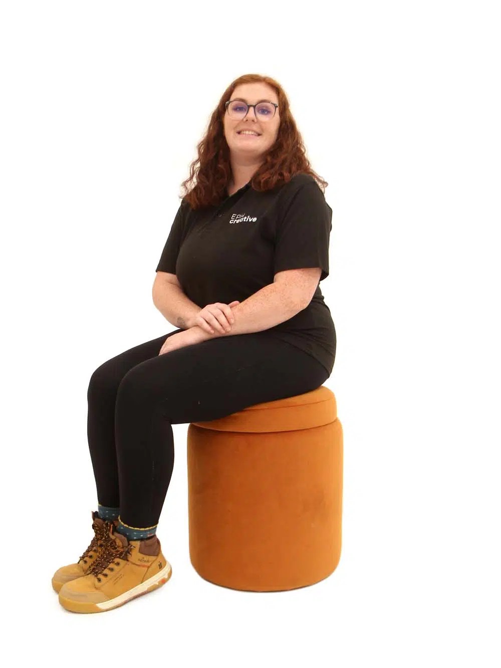 SN12726 _Round Velvet Pouf Seat - Burnt Orange_event_prop_hire_EPH_Creative_382
